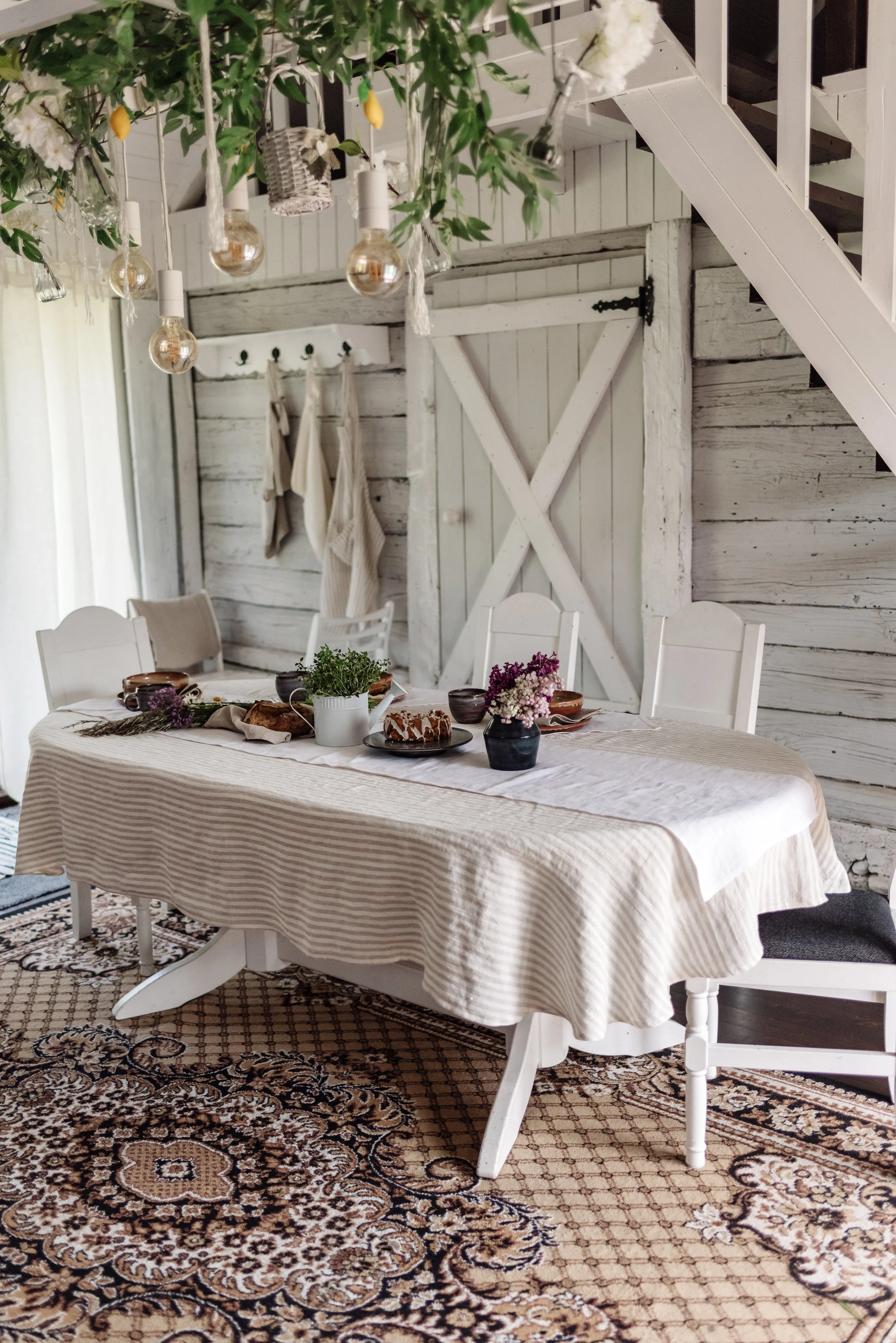 Oval linen tablecloth in Various Colors