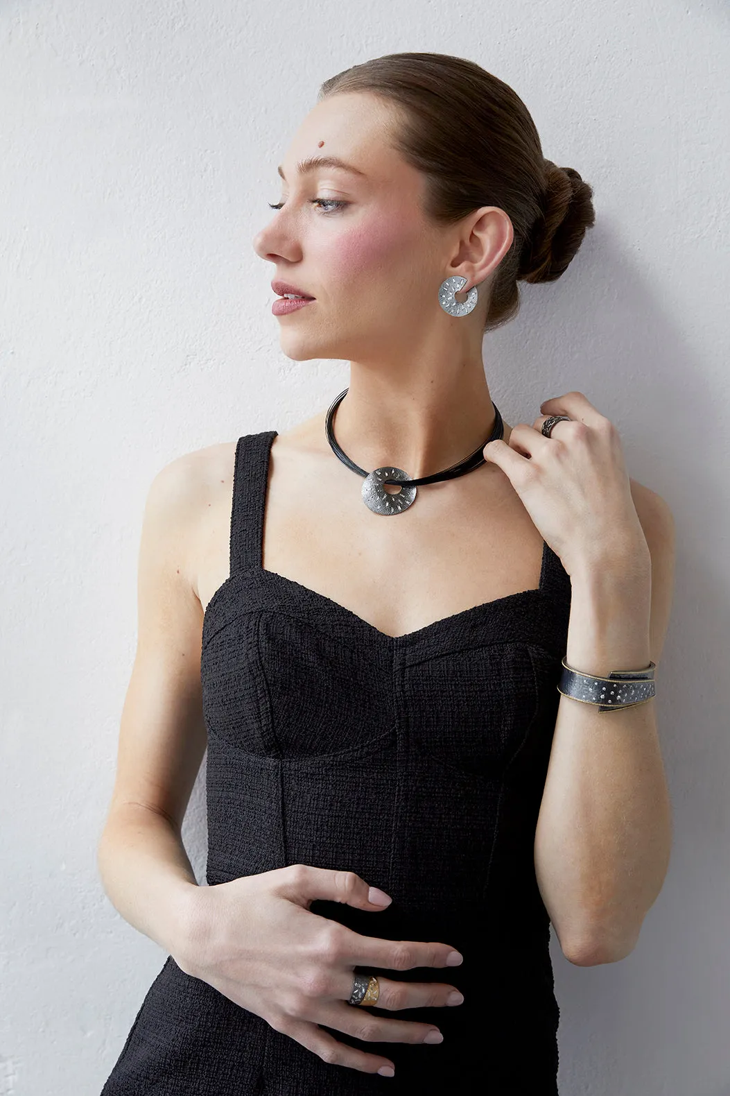 Oxidized Sterling Silver Ice Ring
