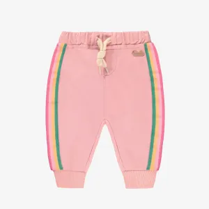 Pantalon rose en coton français, naissance || Pink pants in French terry, newborn