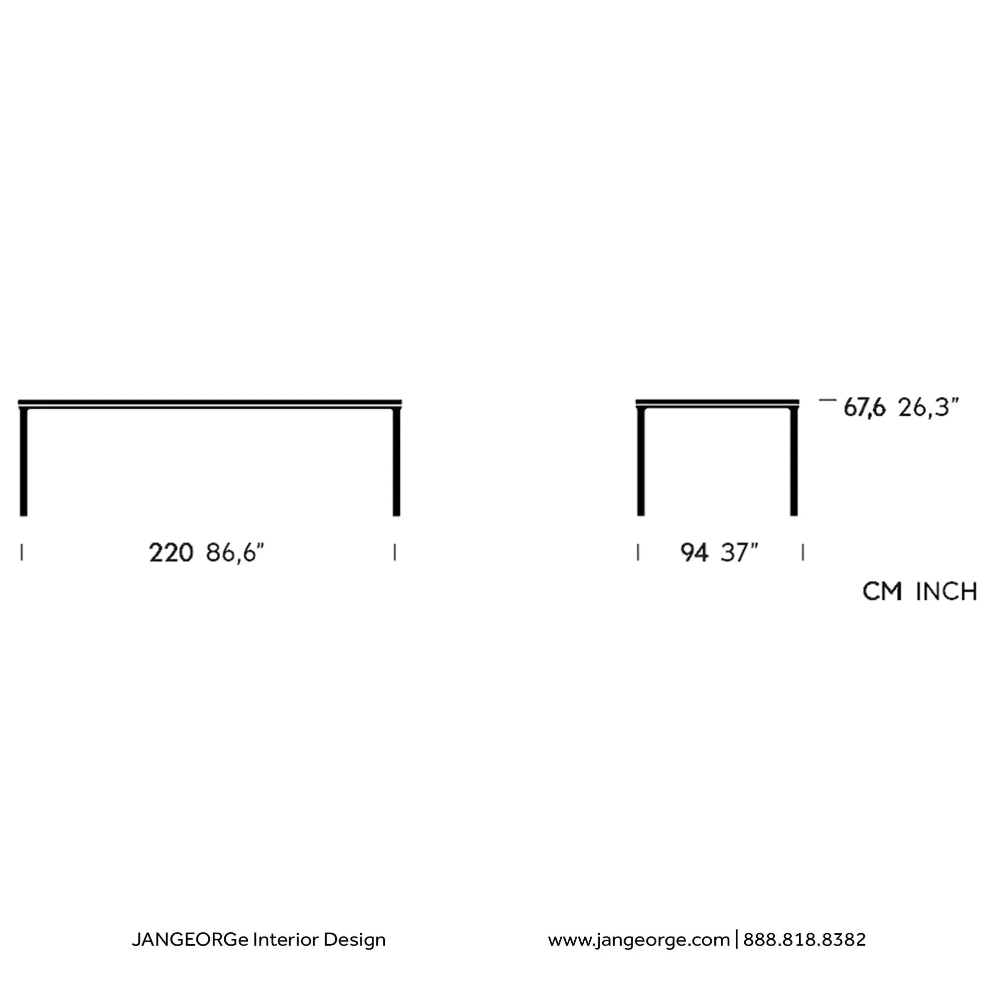 Park Life - Low Dining Table 220x94