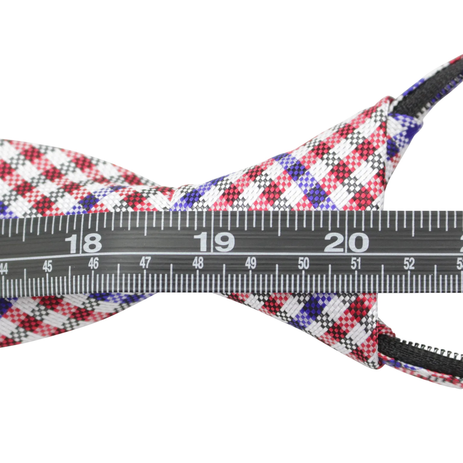 Patriot - Red, White, and Blue Gingham Patterned Zipper Tie