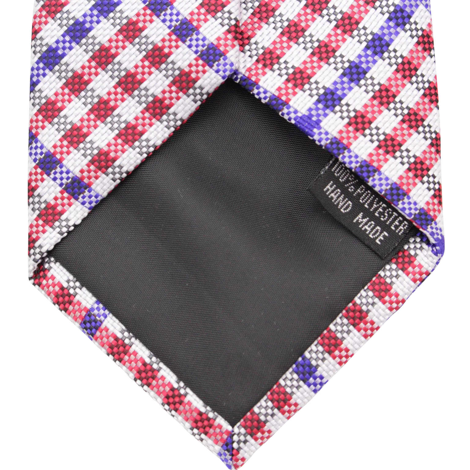 Patriot - Red, White, and Blue Gingham Patterned Zipper Tie