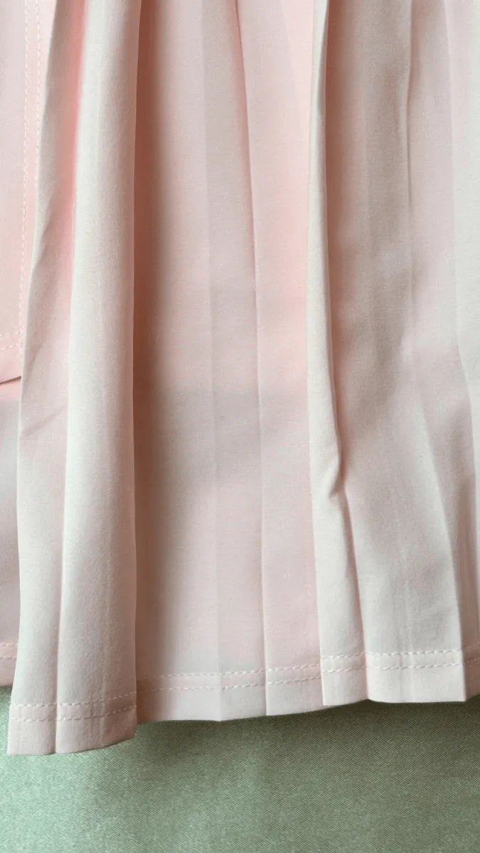 Pleated Athleisure Pink Skirt