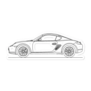 Porsche Cayman S 987 Silhouette Sticker