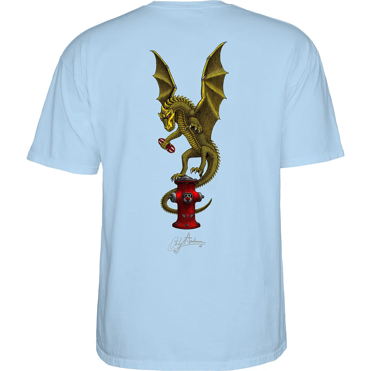 Powell Peralta - Andy Anderson Vajra Tee Light Blue
