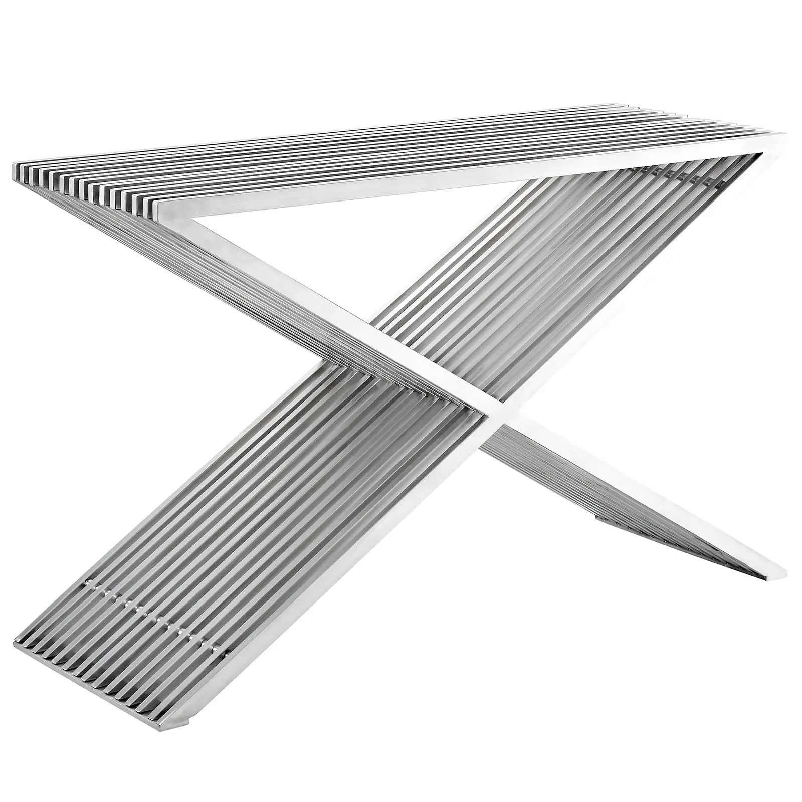 PRESS STAINLESS STEEL CONSOLE TABLE