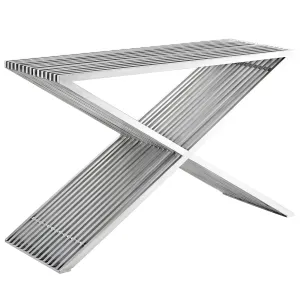 PRESS STAINLESS STEEL CONSOLE TABLE
