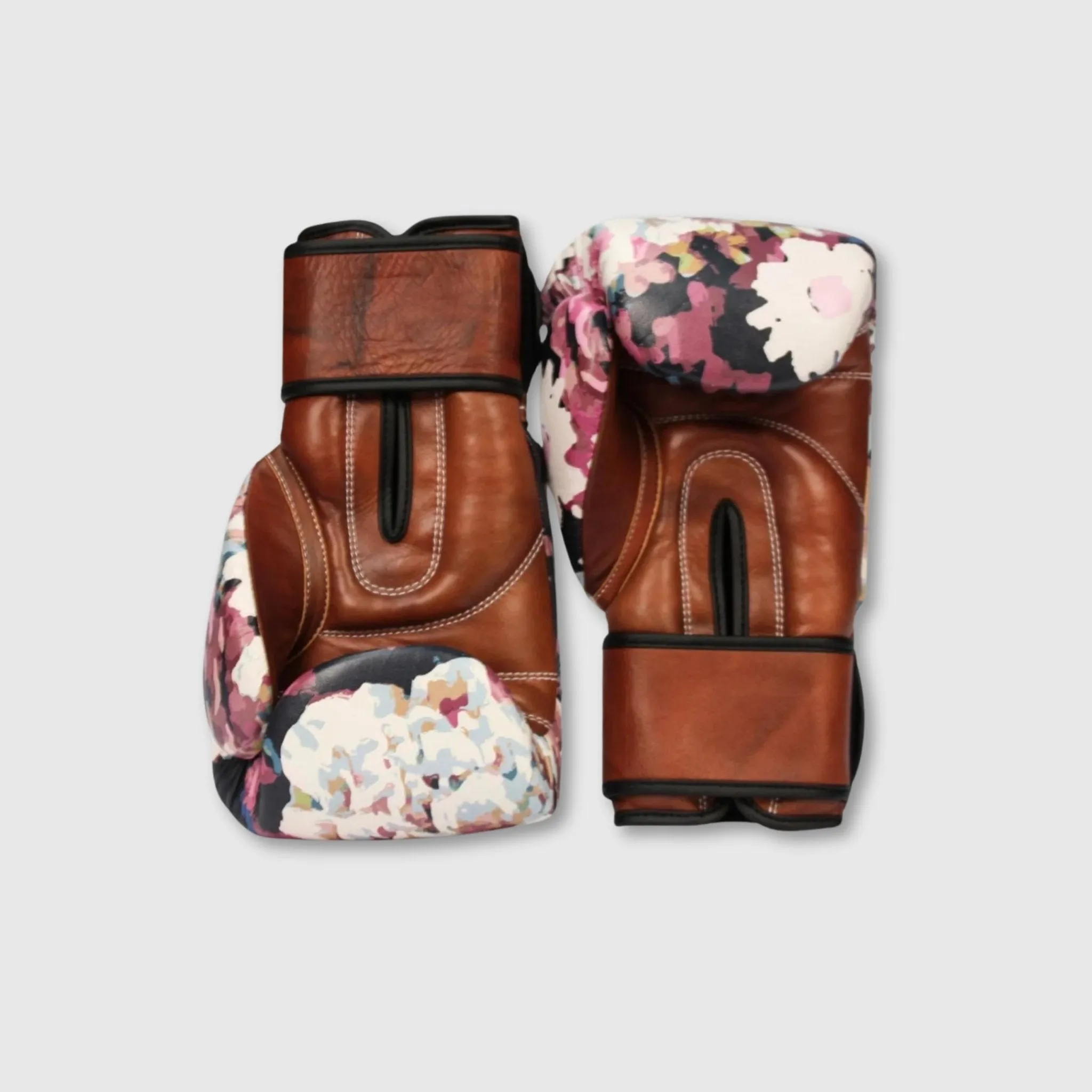 PRO Floral Leather Boxing Gloves (Strap Up) Limited Edition