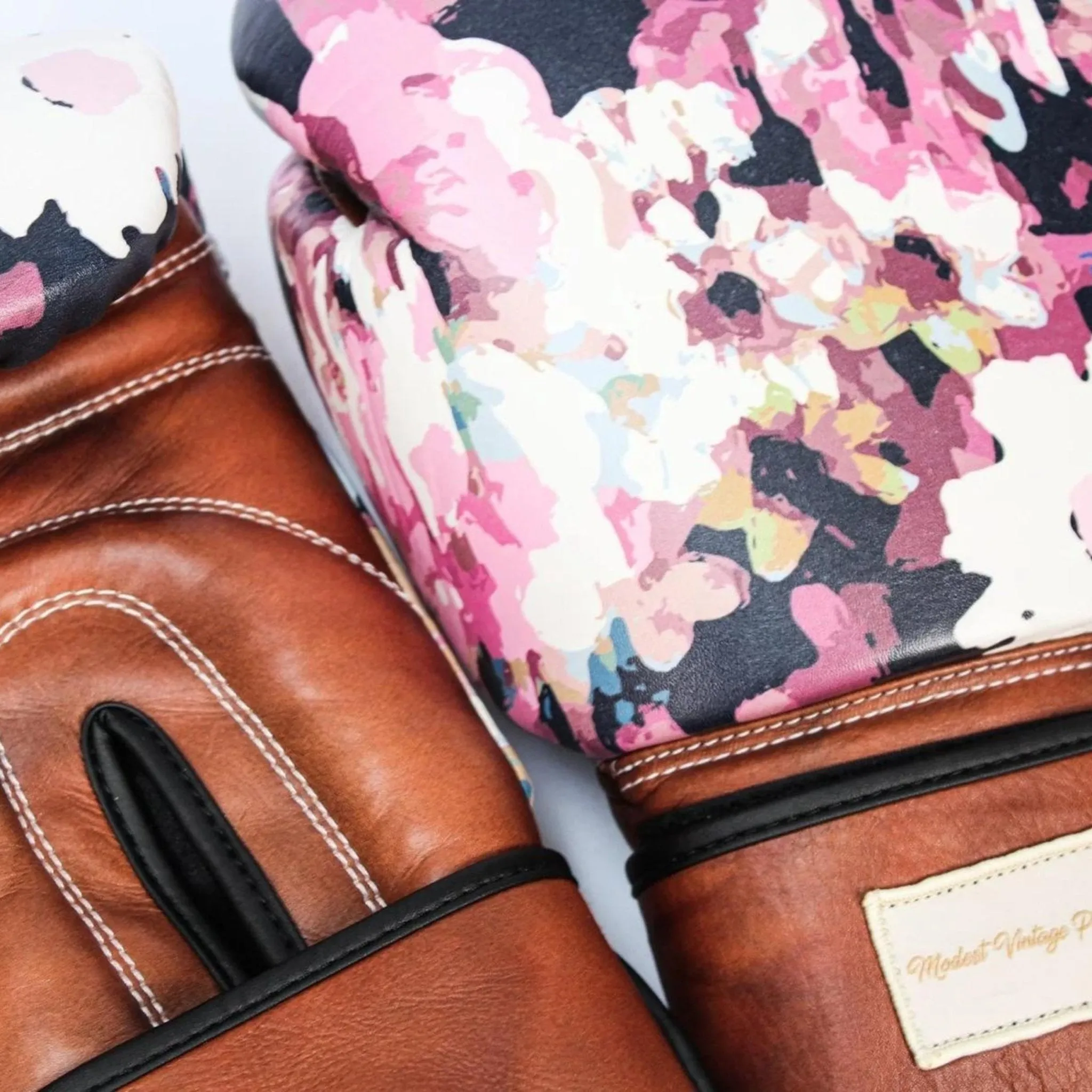 PRO Floral Leather Boxing Gloves (Strap Up) Limited Edition