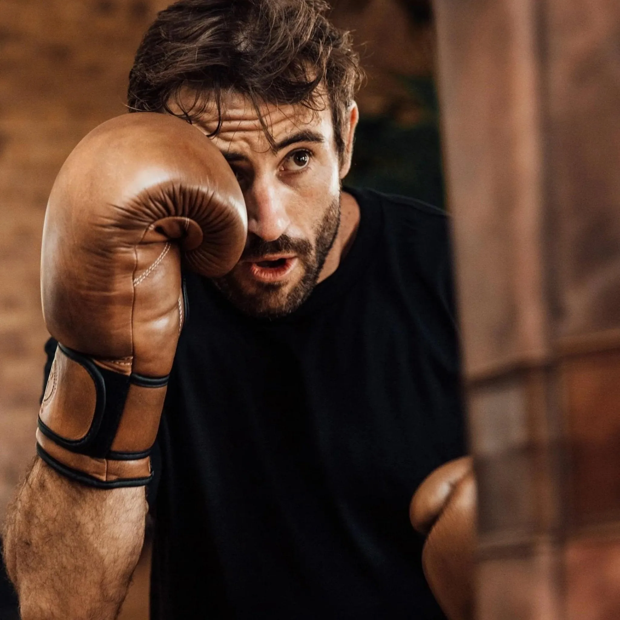 PRO Heritage Brown Leather Boxing Gloves (Strap Up)