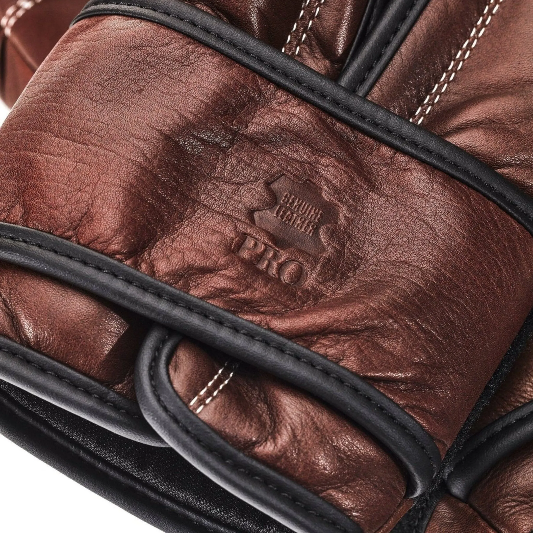 PRO Heritage Brown Leather Boxing Gloves (Strap Up)