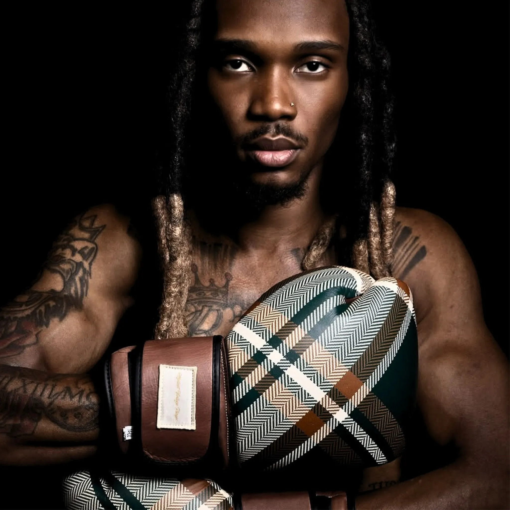 PRO Tartan Leather Boxing Gloves (Strap Up) Limited Edition