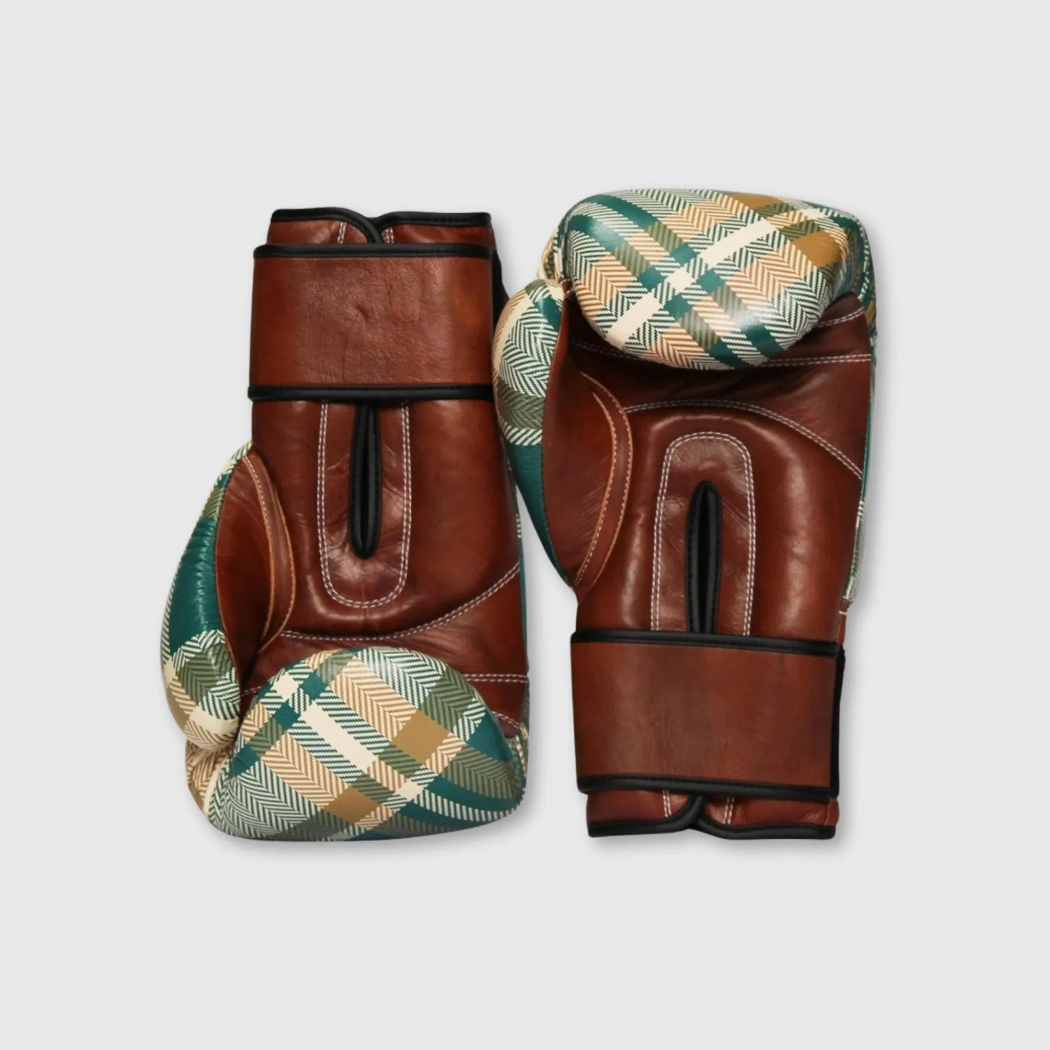 PRO Tartan Leather Boxing Gloves (Strap Up) Limited Edition