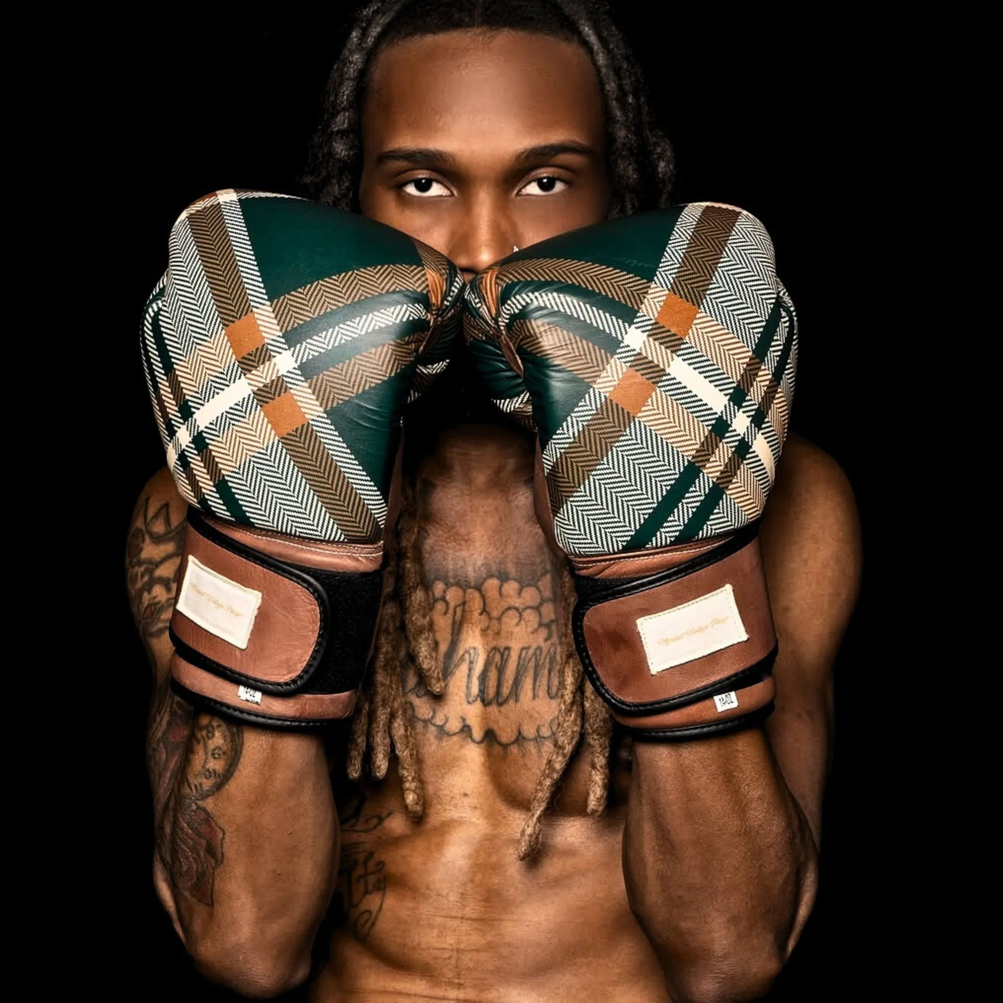 PRO Tartan Leather Boxing Gloves (Strap Up) Limited Edition