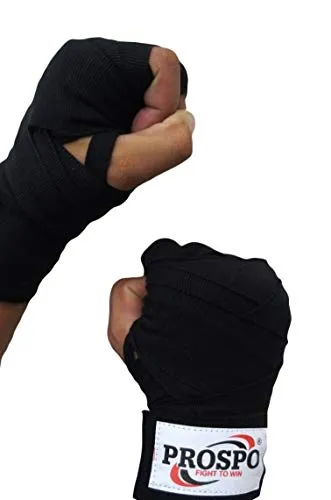 PROSPO Boxing Mexican Stretch/Handwraps/Spandex Bands/Hand Bandage/Protectors/Muay Thai/MMA/Kick Boxing/Cross Fit/Aerobics/Punch Bag Training/Speed Ball Training/ 180" - (Pack of 1 Pair)