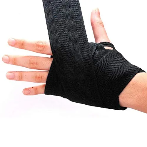 PROSPO Boxing Mexican Stretch/Handwraps/Spandex Bands/Hand Bandage/Protectors/Muay Thai/MMA/Kick Boxing/Cross Fit/Aerobics/Punch Bag Training/Speed Ball Training/ 180" - (Pack of 1 Pair)