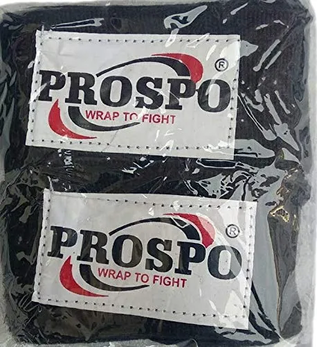 PROSPO Boxing Mexican Stretch/Handwraps/Spandex Bands/Hand Bandage/Protectors/Muay Thai/MMA/Kick Boxing/Cross Fit/Aerobics/Punch Bag Training/Speed Ball Training/ 180" - (Pack of 1 Pair)