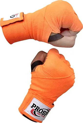 PROSPO Florescent Orange Boxing Mexican Stretch, Handwraps, Spandex Bands, Hand Bandage Protectors (180 Inch - Pack of 1 Pair).