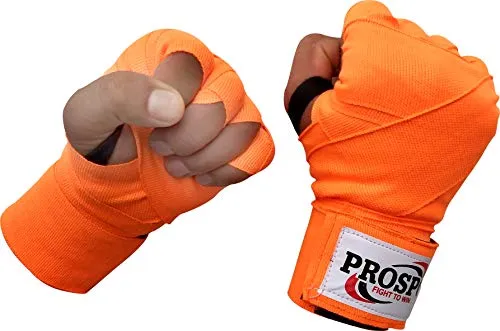 PROSPO Florescent Orange Boxing Mexican Stretch, Handwraps, Spandex Bands, Hand Bandage Protectors (180 Inch - Pack of 1 Pair).