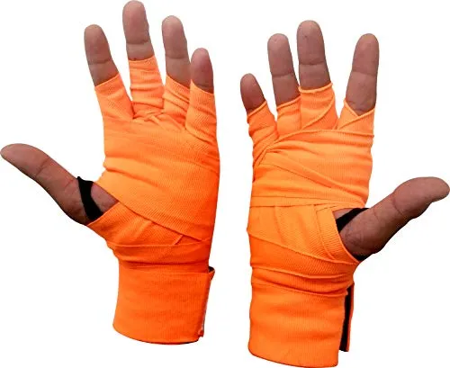 PROSPO Florescent Orange Boxing Mexican Stretch, Handwraps, Spandex Bands, Hand Bandage Protectors (180 Inch - Pack of 1 Pair).