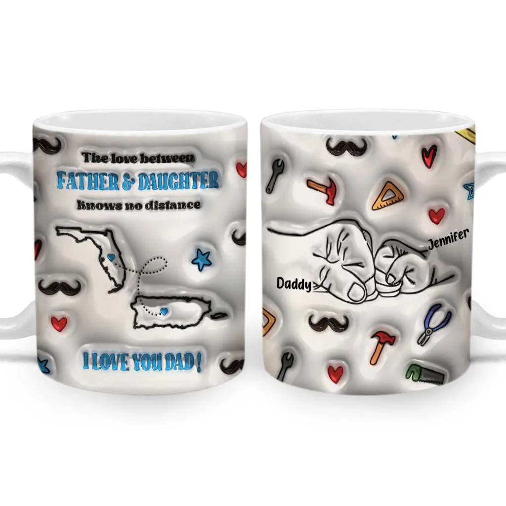 Puerto Rico Florida Love Father And Daughter Knows No Distance Customized Coffee Mug