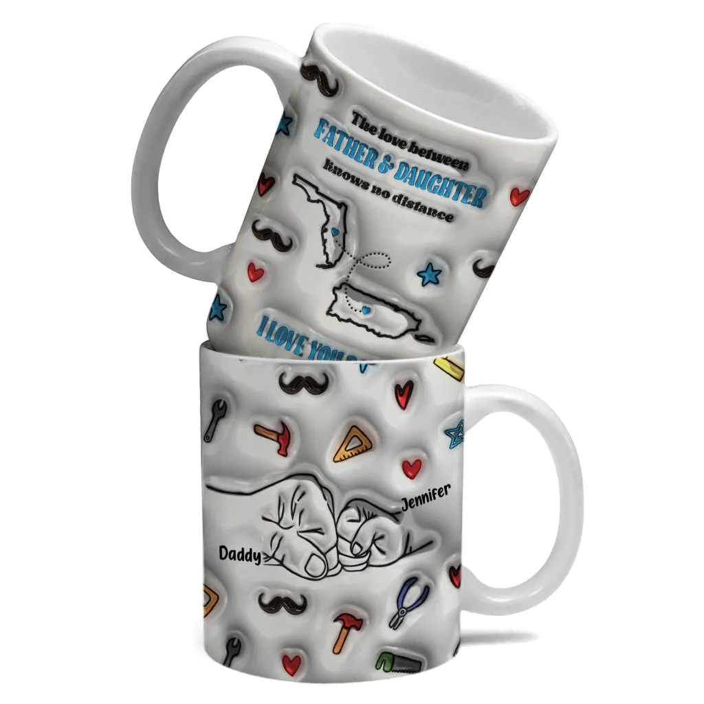 Puerto Rico Florida Love Father And Daughter Knows No Distance Customized Coffee Mug