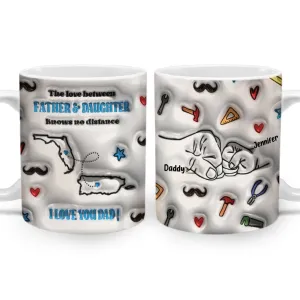 Puerto Rico Florida Love Father And Daughter Knows No Distance Customized Coffee Mug