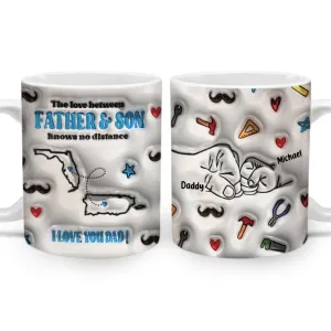 Puerto Rico Florida The Love Between Father And Son Knows No Distance Customized Coffee Mug