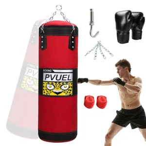 Punching Bag with 2 Boxing Gloves Fitness Workout Sandbags Boxing Set
