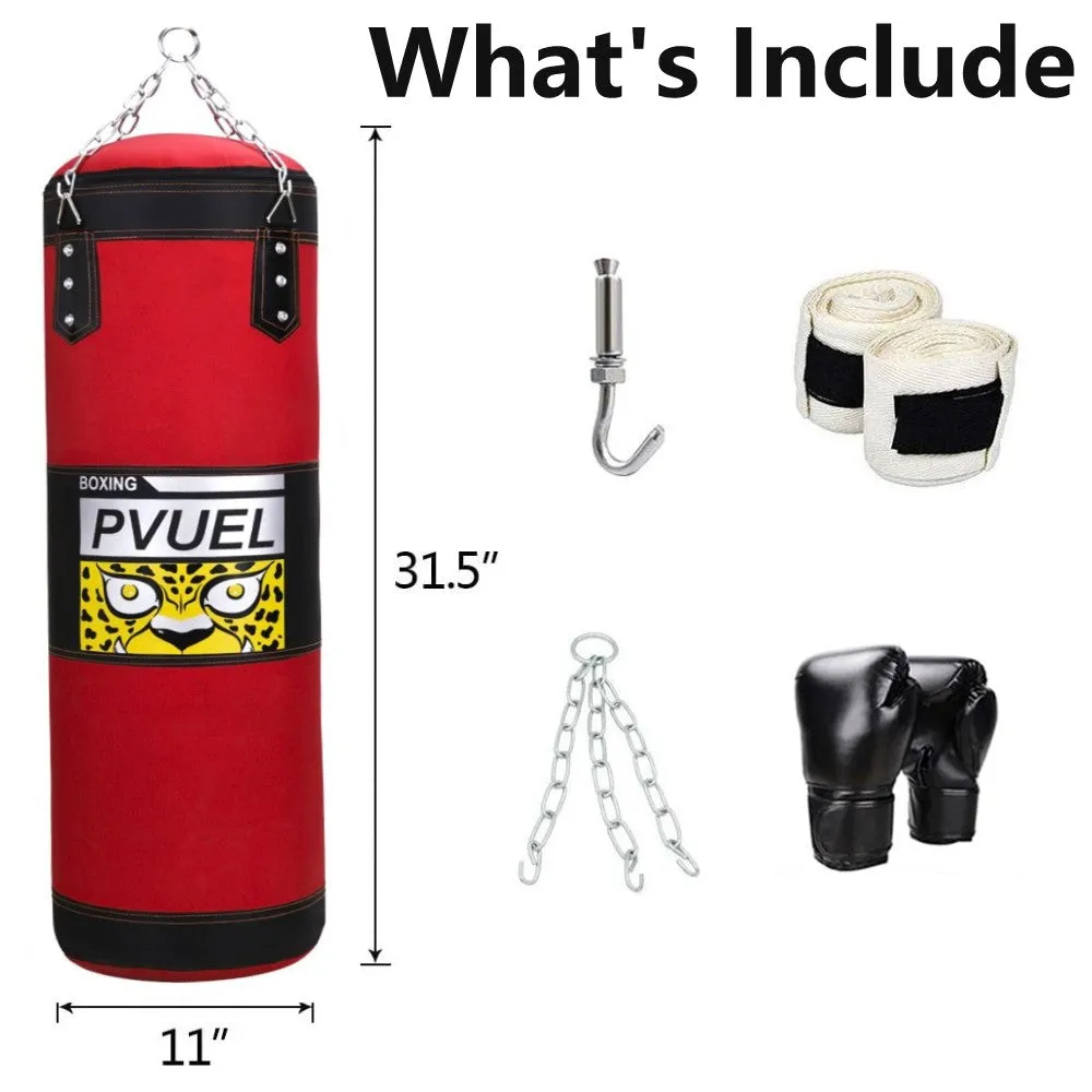 Punching Bag with 2 Boxing Gloves Fitness Workout Sandbags Boxing Set