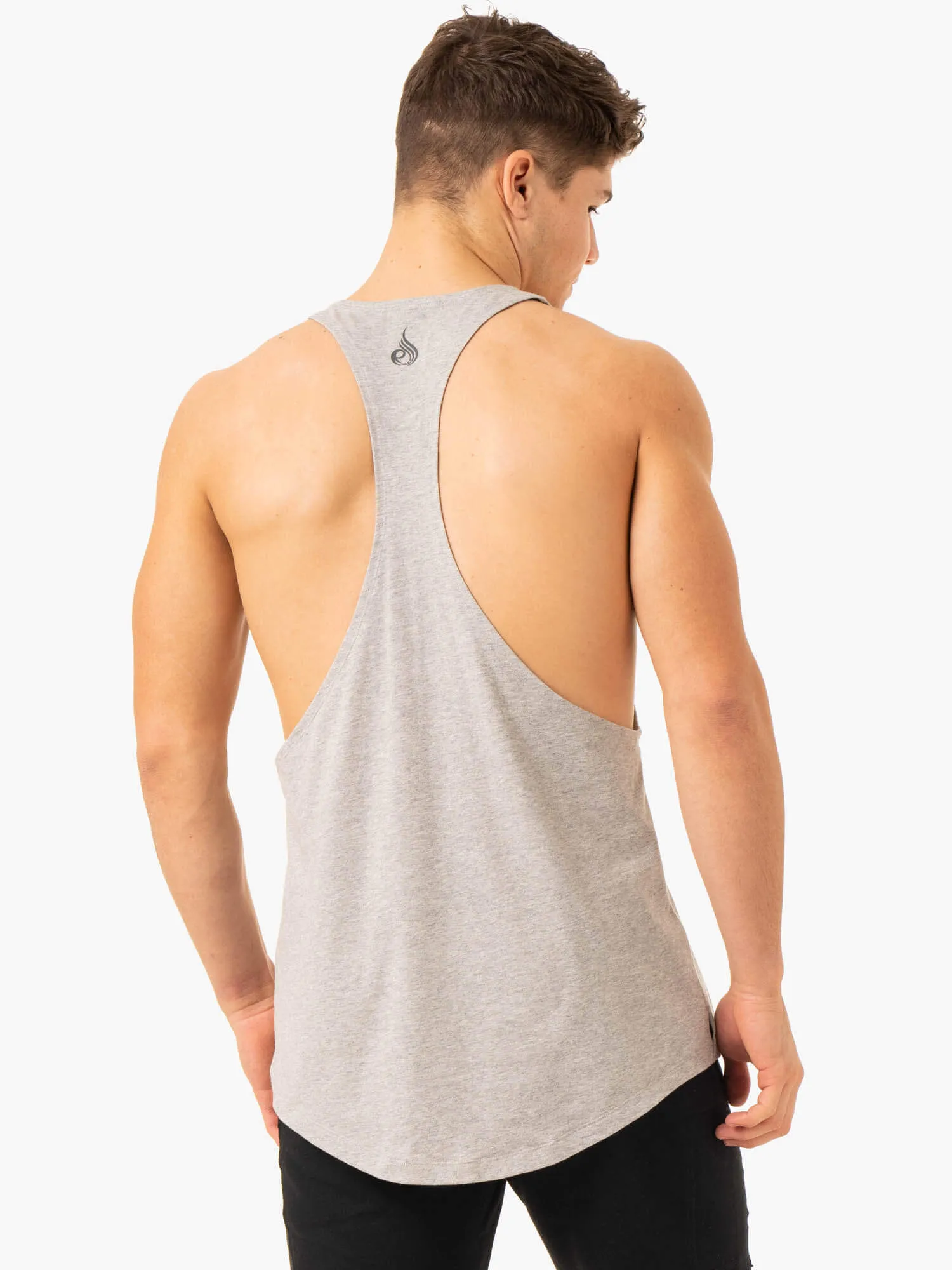Pursuit Stringer T-Back - Light Grey Marl