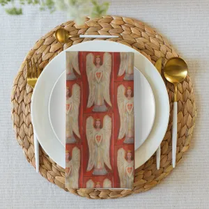 "Angel - Coral" Cloth napkin set
