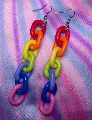 RAINBOW LINK EARRINGS