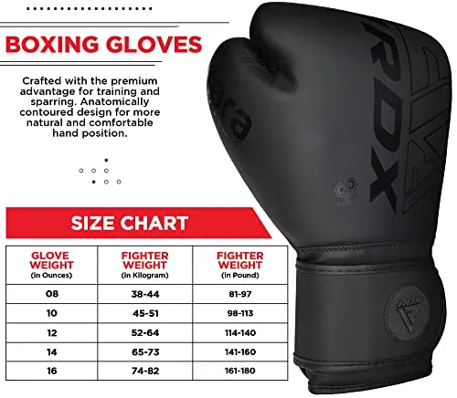 RDX Boxing Gloves Sparring and Muay Thai Maya Hide Leather, Kara Patent Pending Training Mitt for Kickboxing, Punching Bag, Focus Pads, MMA, Thai Pad, Double End Ball Punching Fight Gloves