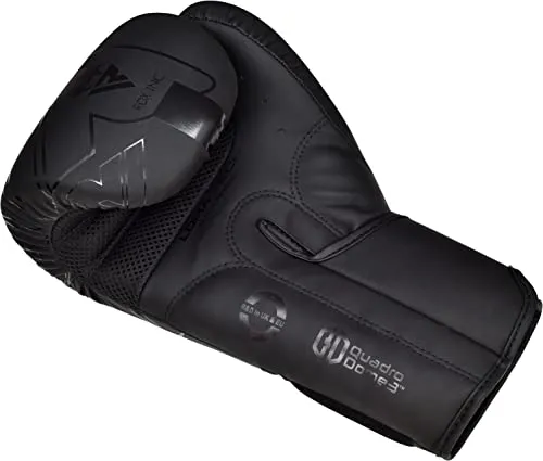 RDX Boxing Gloves Sparring and Muay Thai Maya Hide Leather, Kara Patent Pending Training Mitt for Kickboxing, Punching Bag, Focus Pads, MMA, Thai Pad, Double End Ball Punching Fight Gloves