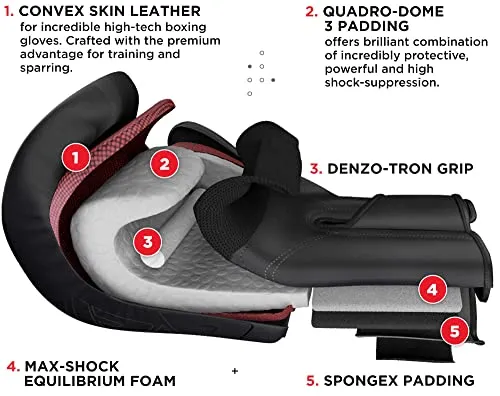 RDX Boxing Gloves Sparring and Muay Thai Maya Hide Leather, Kara Patent Pending Training Mitt for Kickboxing, Punching Bag, Focus Pads, MMA, Thai Pad, Double End Ball Punching Fight Gloves
