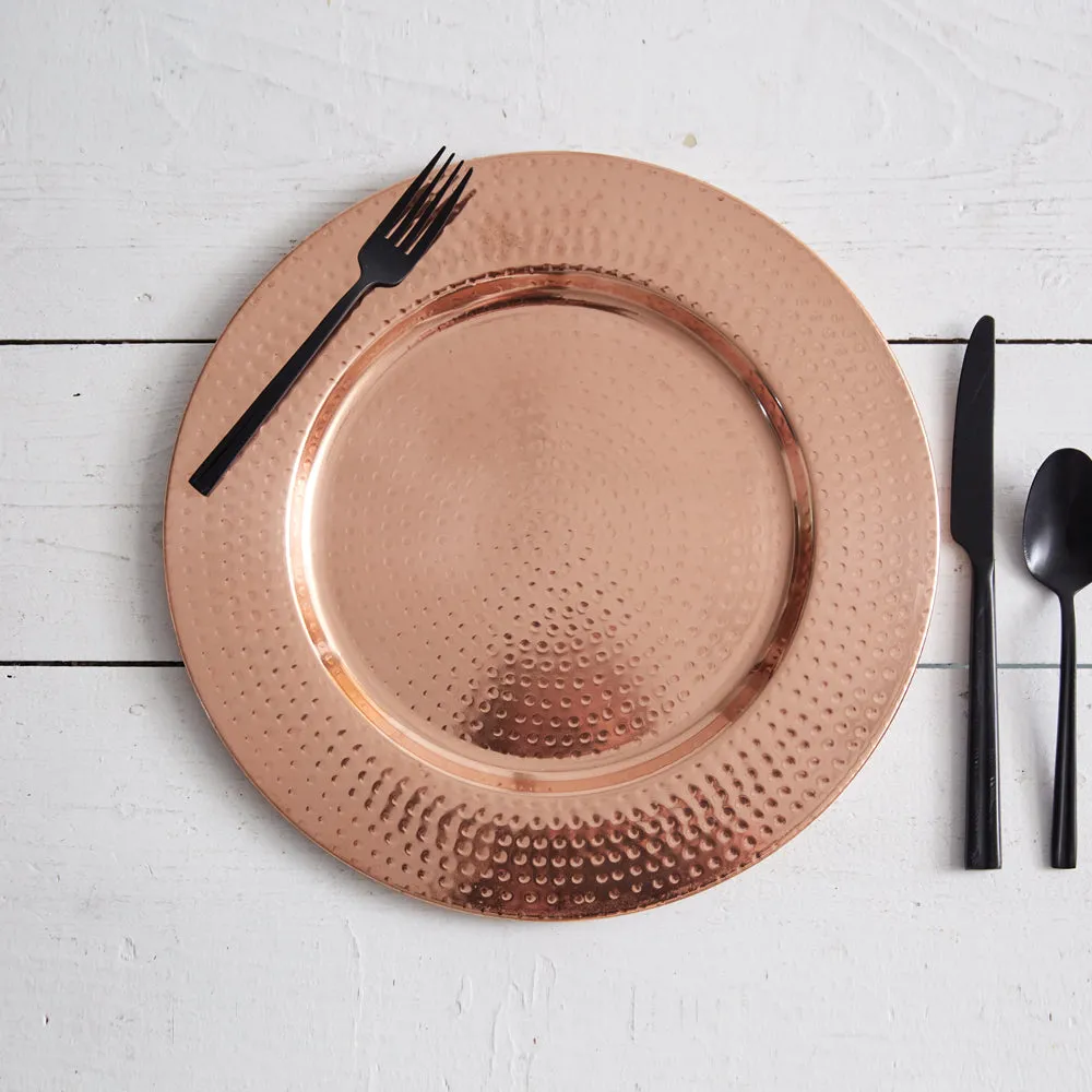 Rustic Copper Charger Plate for Your Farmhouse Table