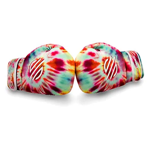 Sanabul Funk Strike Tie Dye Gel Boxing Kickboxing Training Gloves (Classic Swirl, 16 oz)