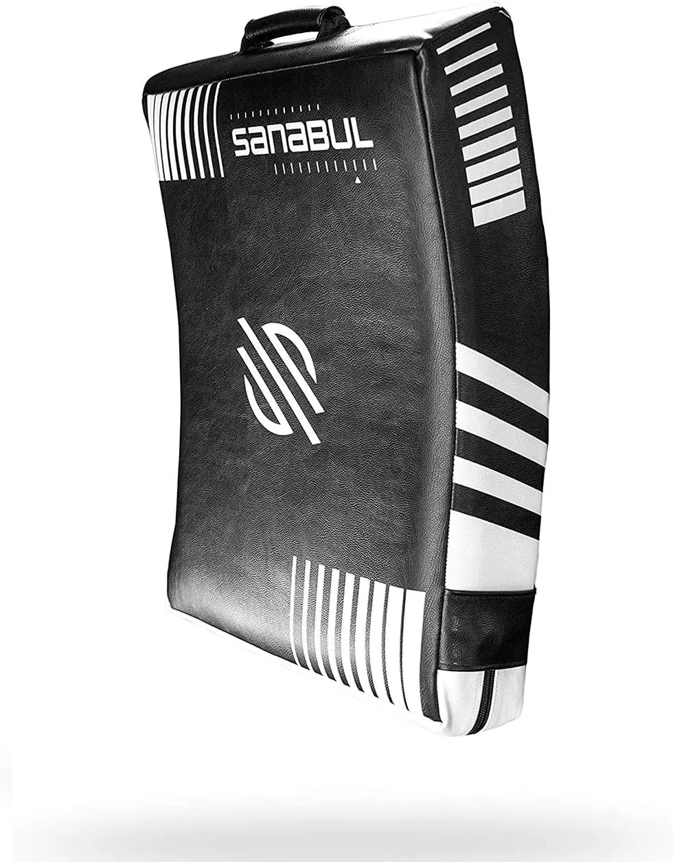 Sanabul Lab Series Striking Shield Black/White Standard Size For Punch Kicks - open_box