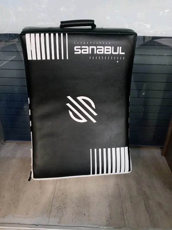 Sanabul Lab Series Striking Shield Black/White Standard Size For Punch Kicks - open_box