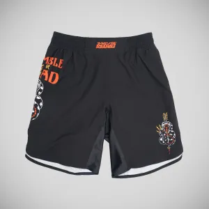 Scramble or Dead Grappling Shorts - Black/Orange