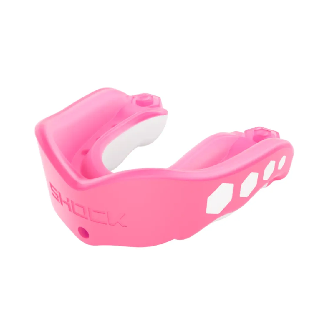 SHOCK DOCTOR GEL MAX PINK BUBBLE GUM FLAVOR FUSION MOUTHGUARD