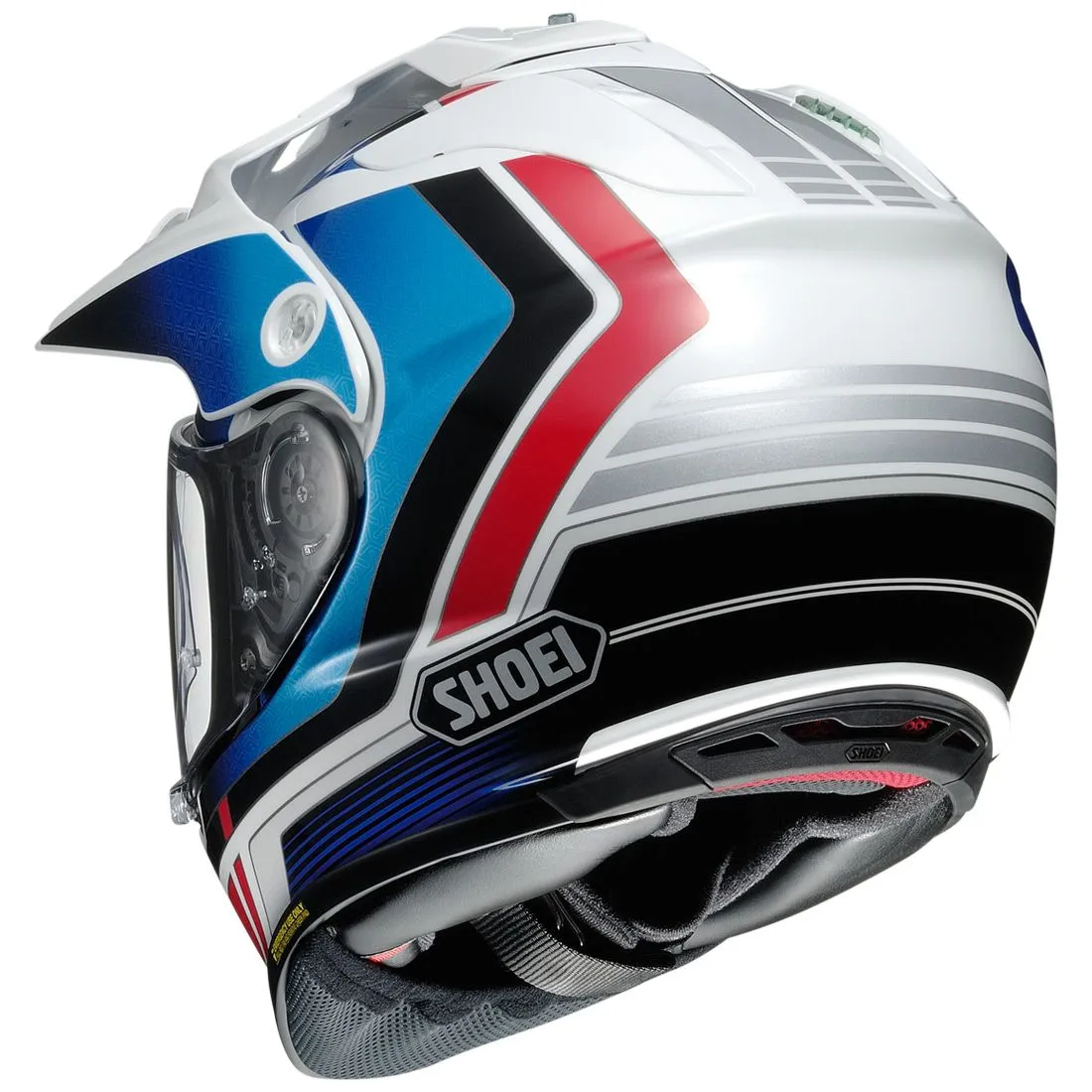 Shoei Hornet X2 Motorcycle Dual Sport Helmet - Sovereign White/Red/Blu