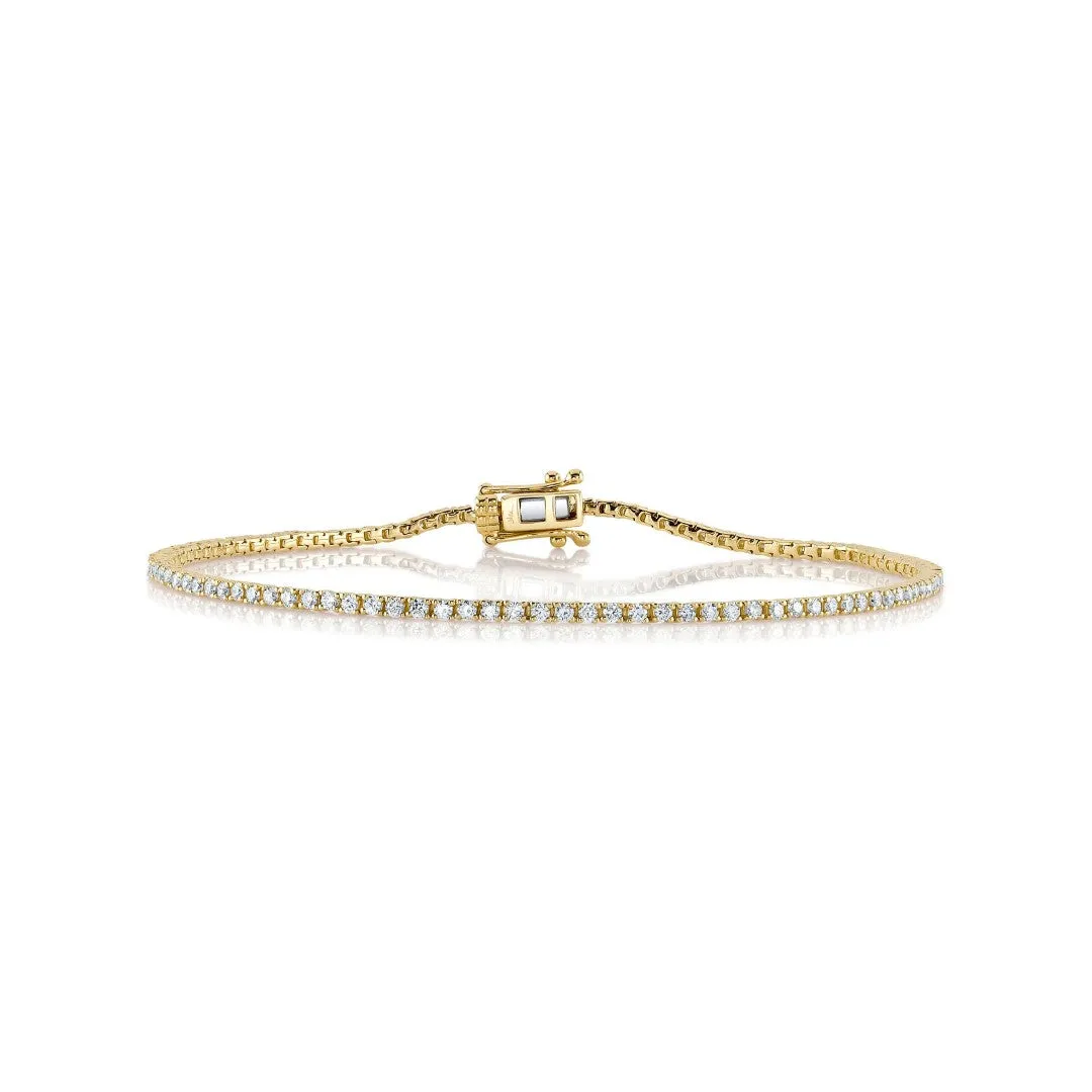 Shy Creation Thin Diamond Tennis Bracelet