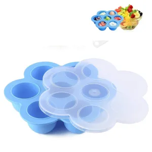 Silicone Egg Bites Molds for Instant Pot Accessories Package, Baby Food Freezer Tray Storage Container Clip-on Lid - Fits Pressure Cooker 5,6,8 Qt Cupcake Pan, Reusable, Non Toxic, Sealed