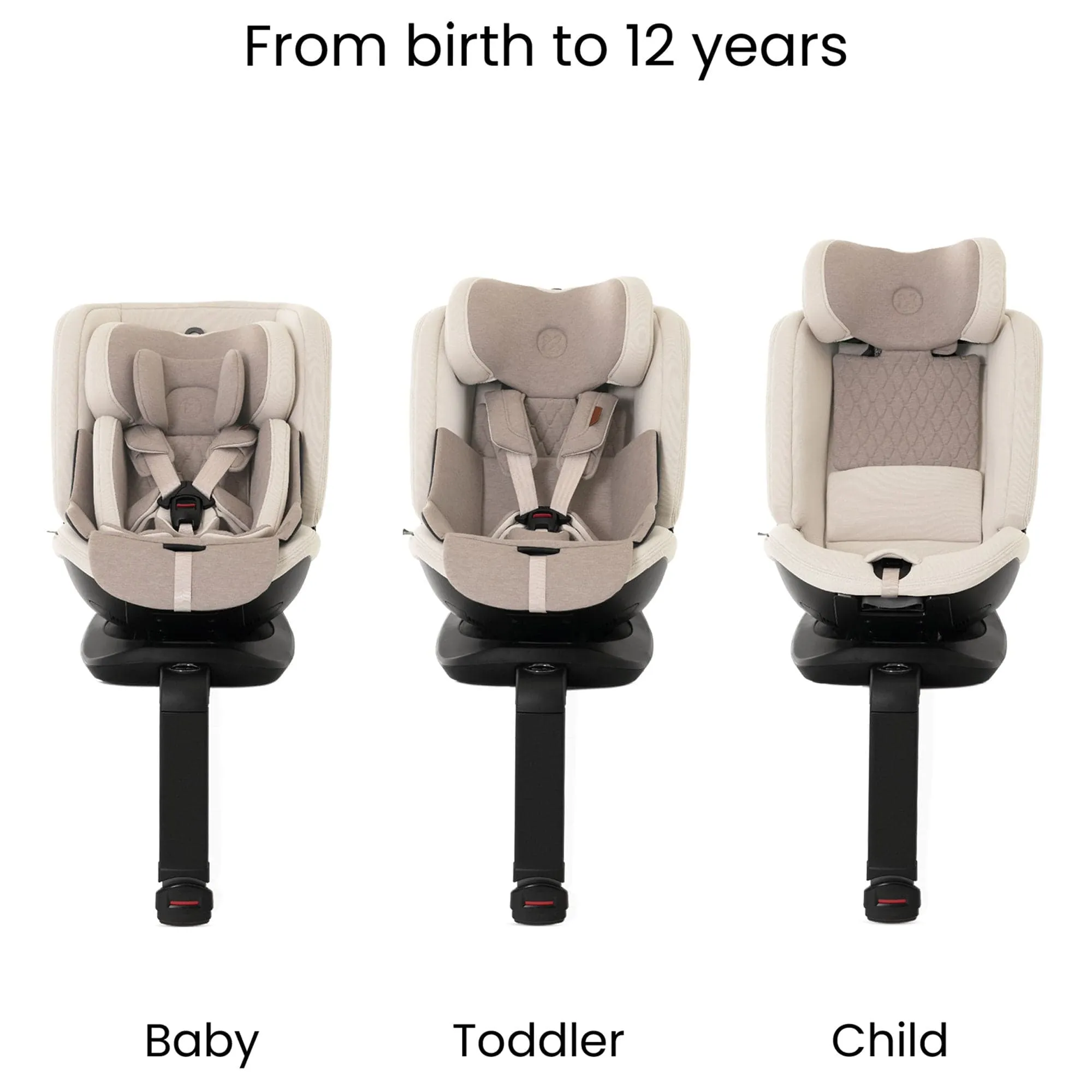 Silver Cross Motion 2 All Size 360 Car Seat in Almond
