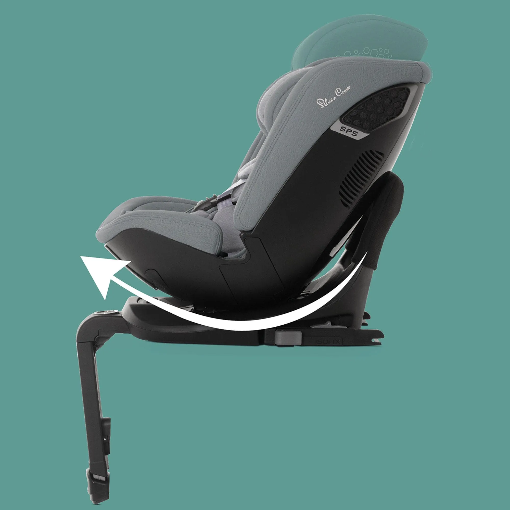 Silver Cross Motion 2 All Size 360 Car Seat in Glacier