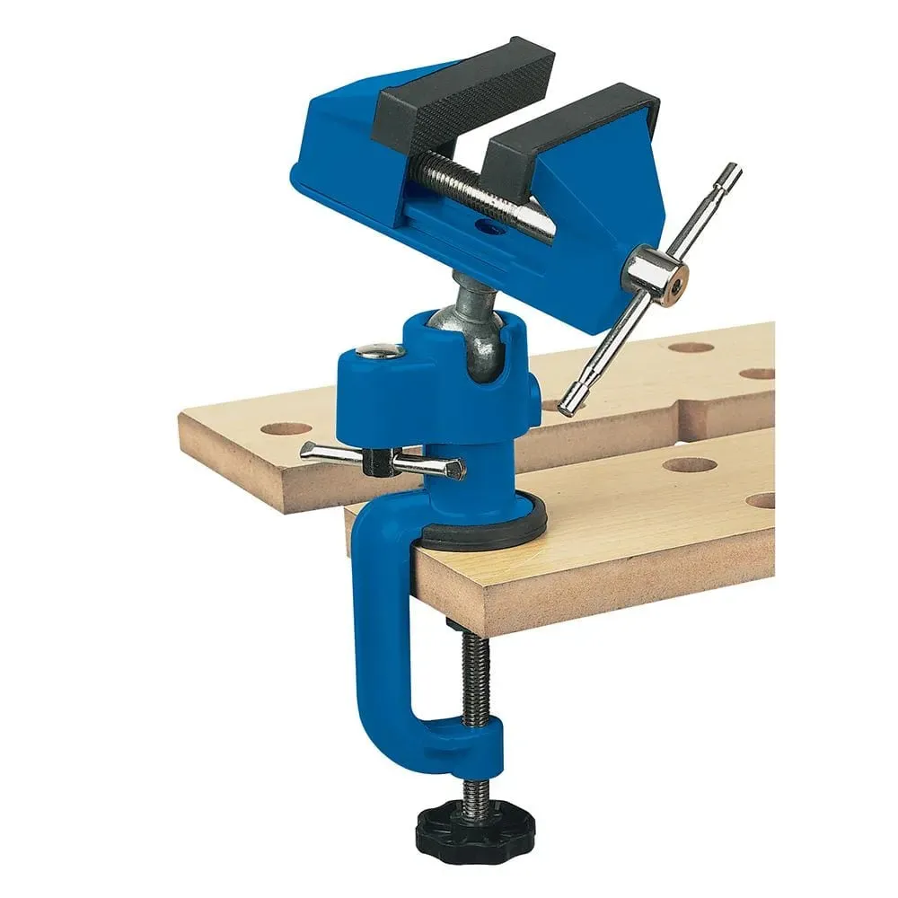 SILVERLINE MULTI ANGLE VICE SWIVELS 360° ANGLES 45° 70MM CRAFT RUBBER JAWS VC17