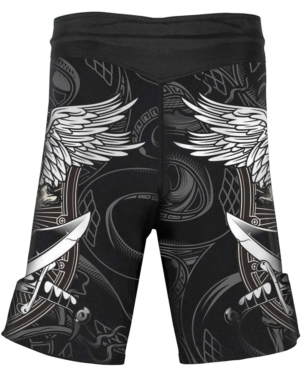Skull Wings Sword No Gi MMA/BJJ Shorts