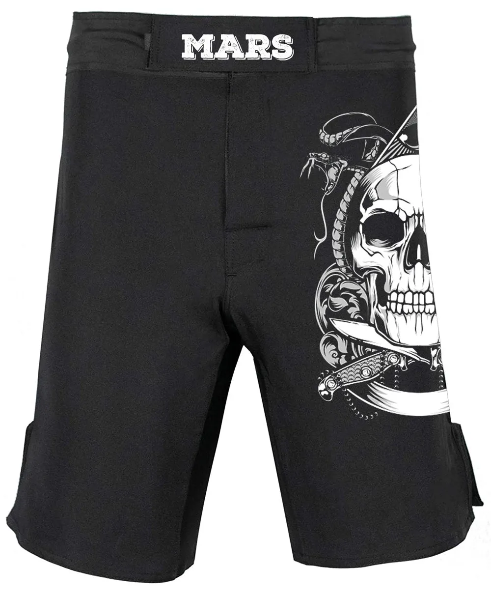 Snake Skull with Sword No Gi Grappling Shorts